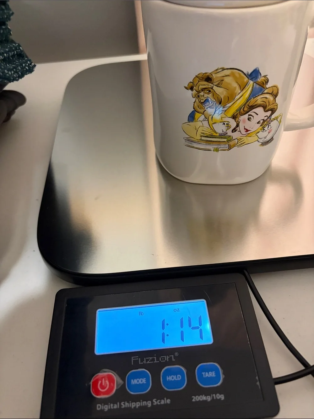 Rae Dunn Disney ‘Beauty and the Beast’ Large Mug with ‘Chip’ Lid